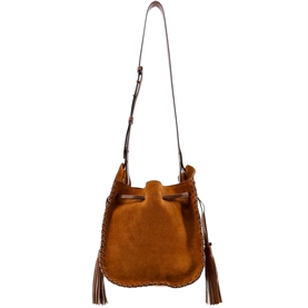 Isabel Marant Silao Suede Bucket Bag, Cognac